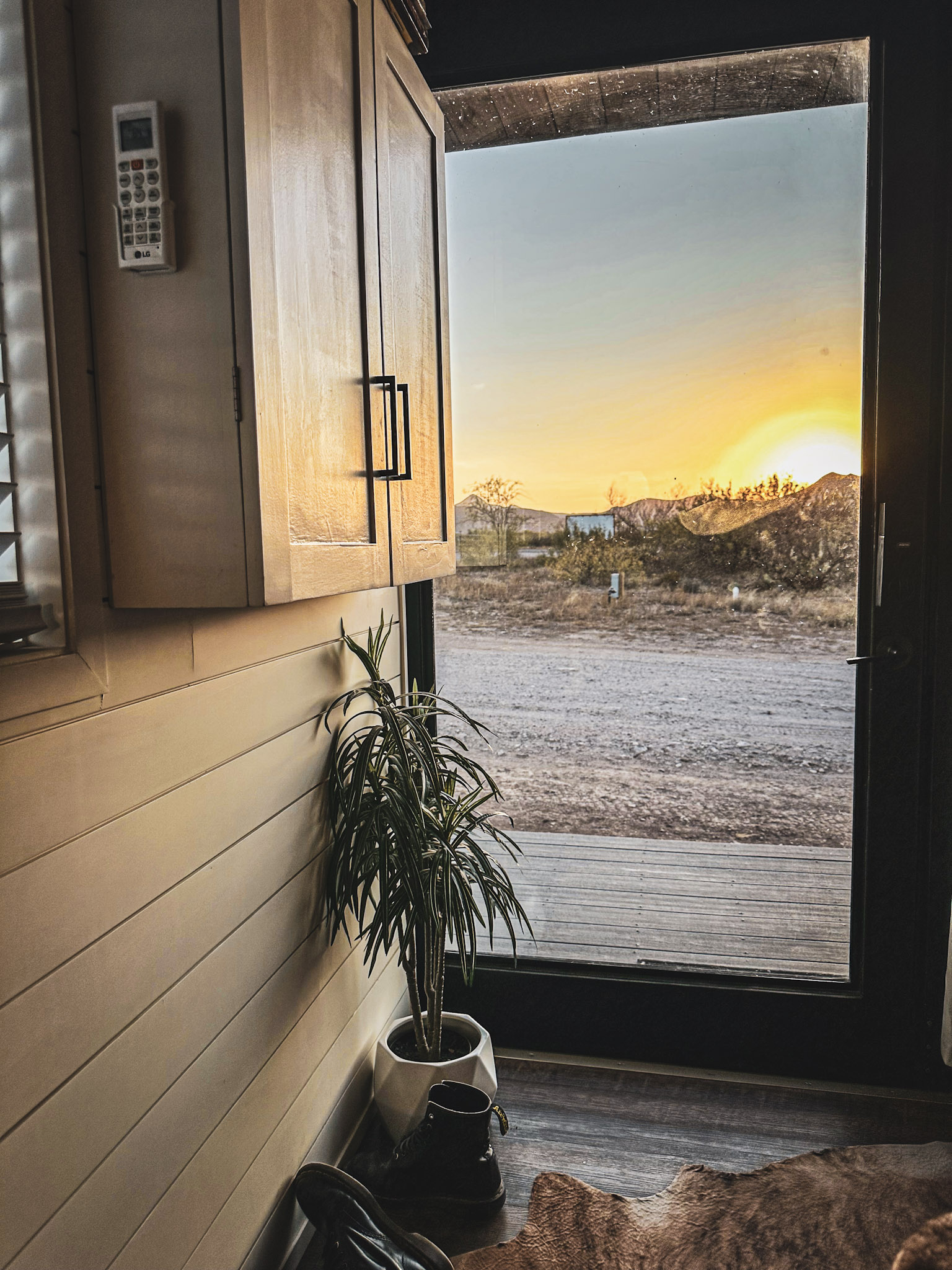 A sunset view from the AirBNB