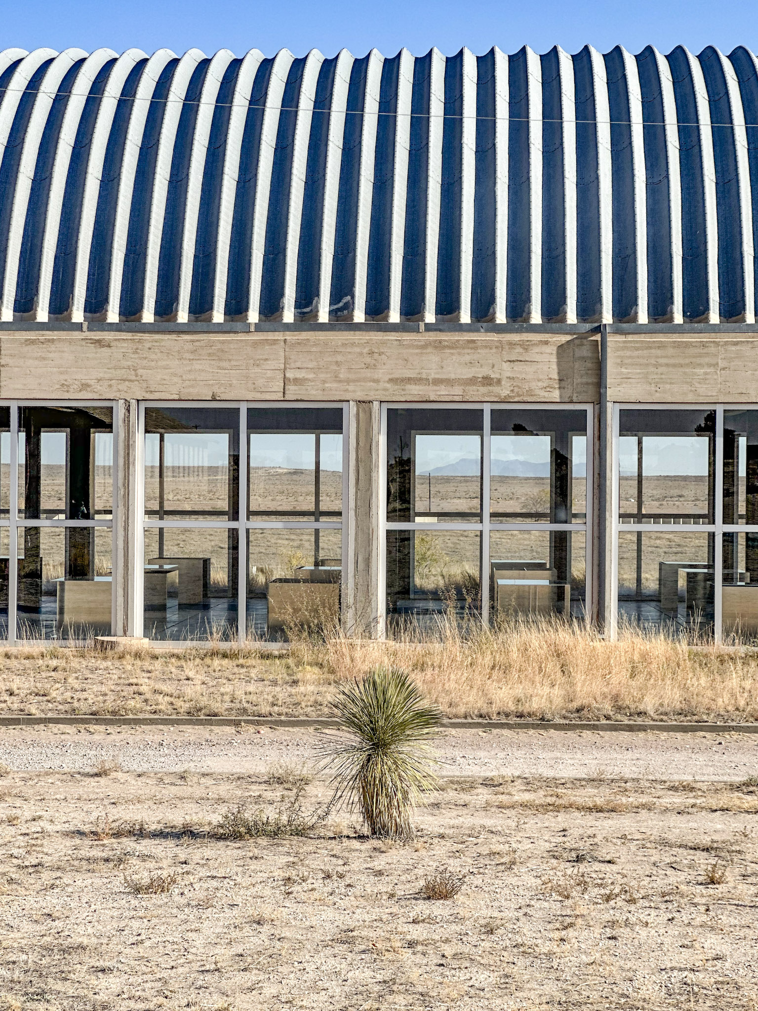 A set of windows at the Chinati Foundation
